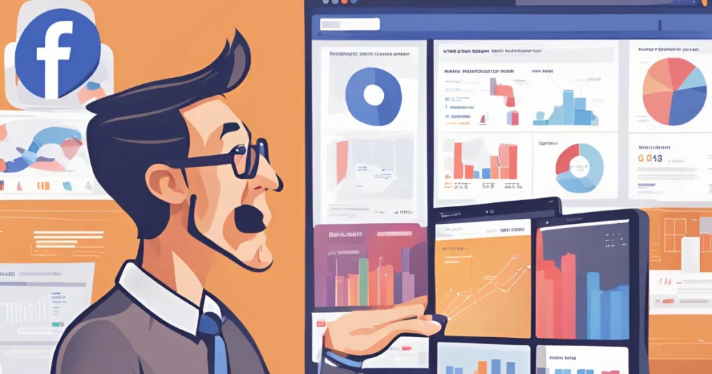 Marketing Expert Analyzing Facebook Ad Metrics for Client Success